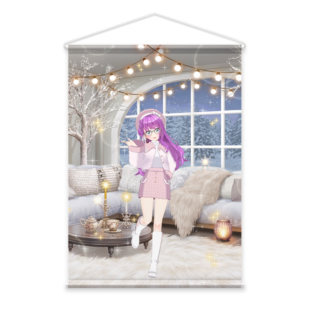 【紫水ぼたん】02月記念日-タペストリー-G0698