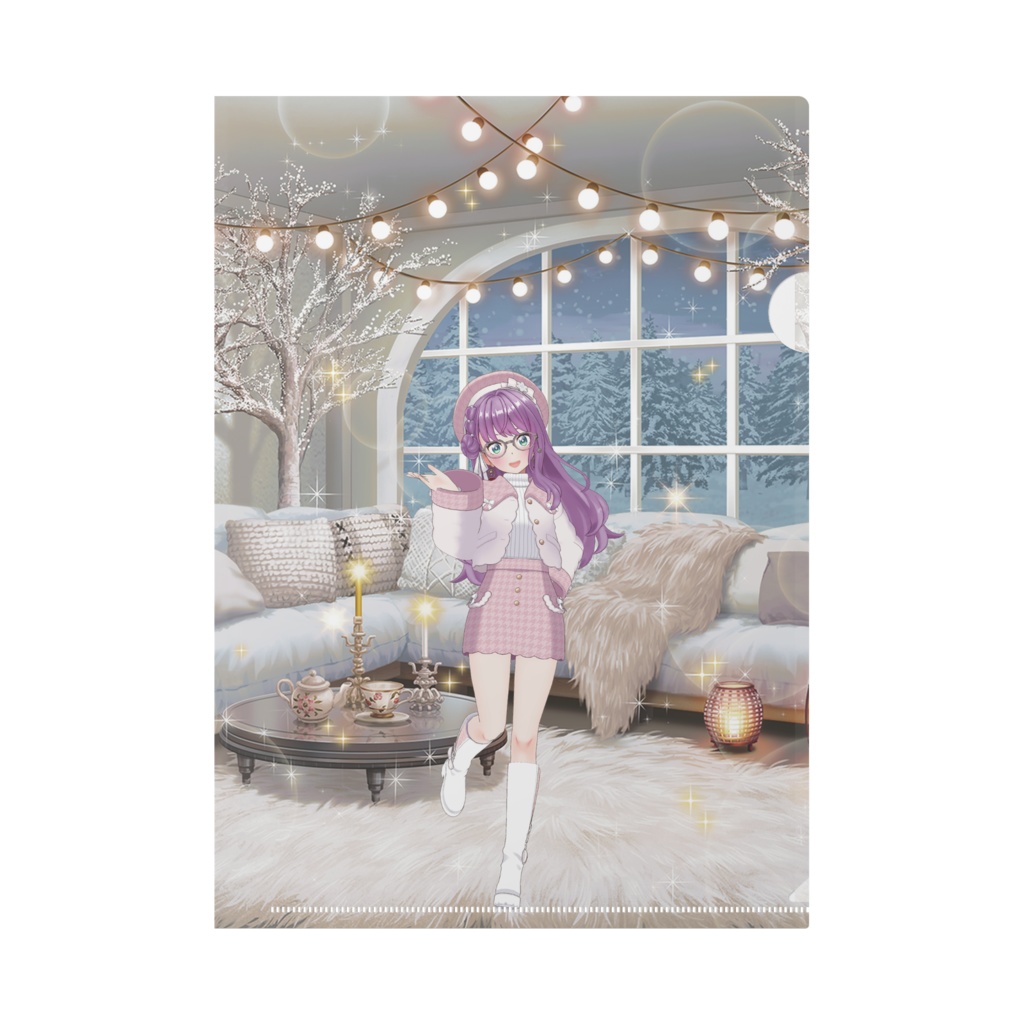 【紫水ぼたん】02月記念日-クリアファイル-G0698