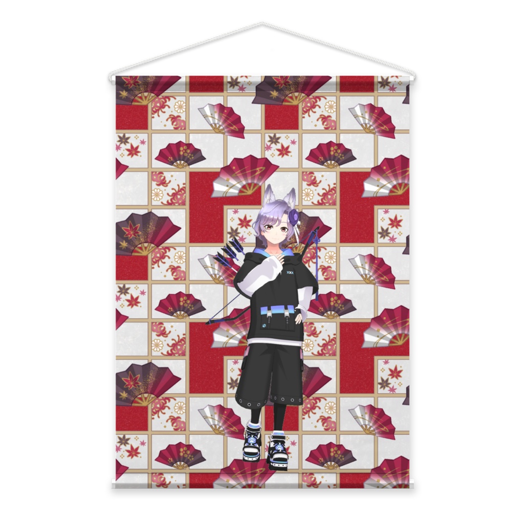 【冬海雪衣のわんこ】02月記念日-タペストリー-G0882