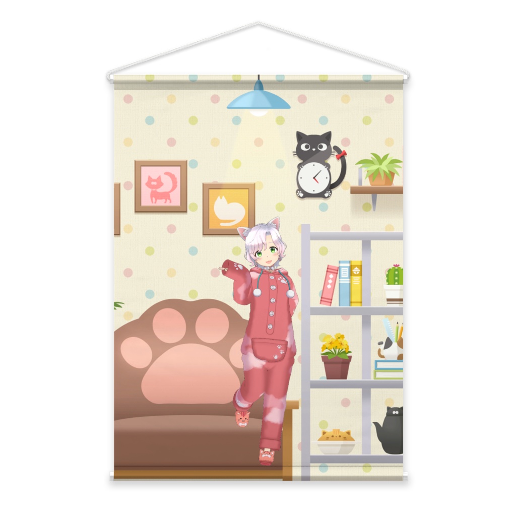 【猫mao】02月記念日-タペストリー-G1205