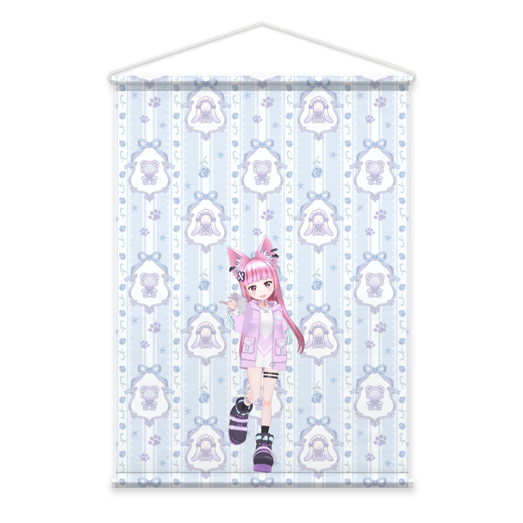 【ねこな】02月記念日-タペストリー-G1371