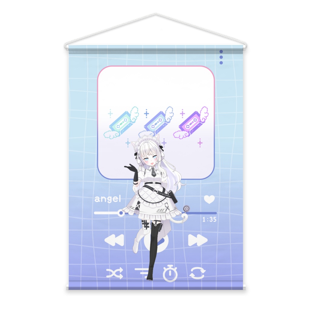 【るるぽにょ】02月記念日-タペストリー-G1295