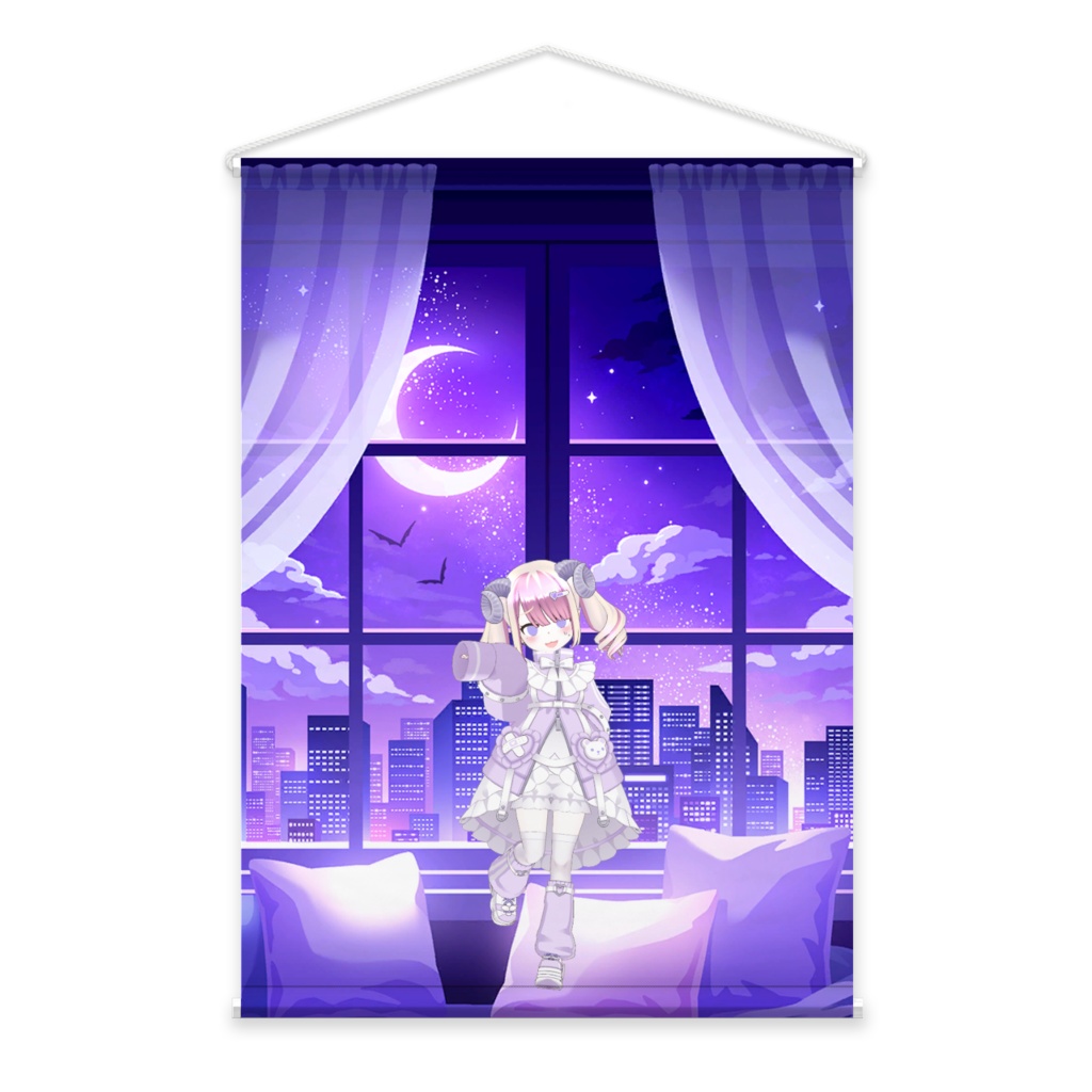 【三日月 琉那】02月記念日-タペストリー-G1298