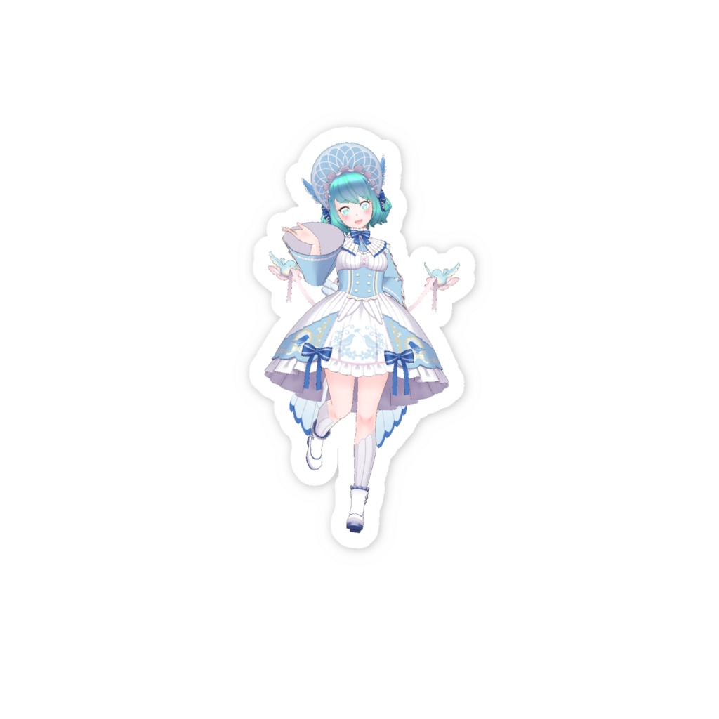 【水花 藍玉】3月生誕祭記念日-スマホステッカー-G1599