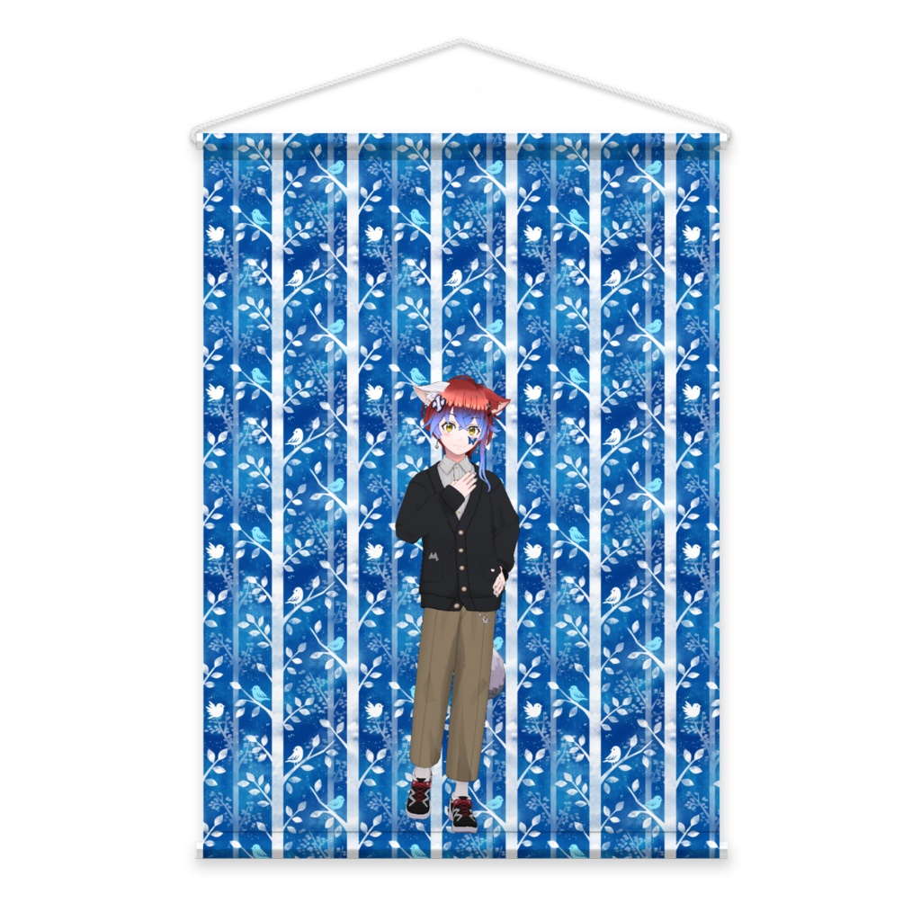 【ネコカワ】3月生誕祭記念日-タペストリー-G1535