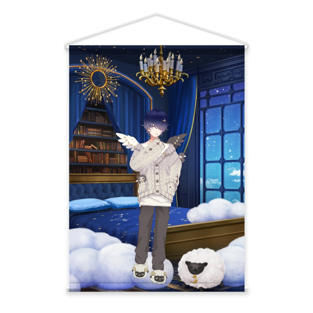 【氷月 千鳴】3月生誕祭記念日-タペストリー-G1496