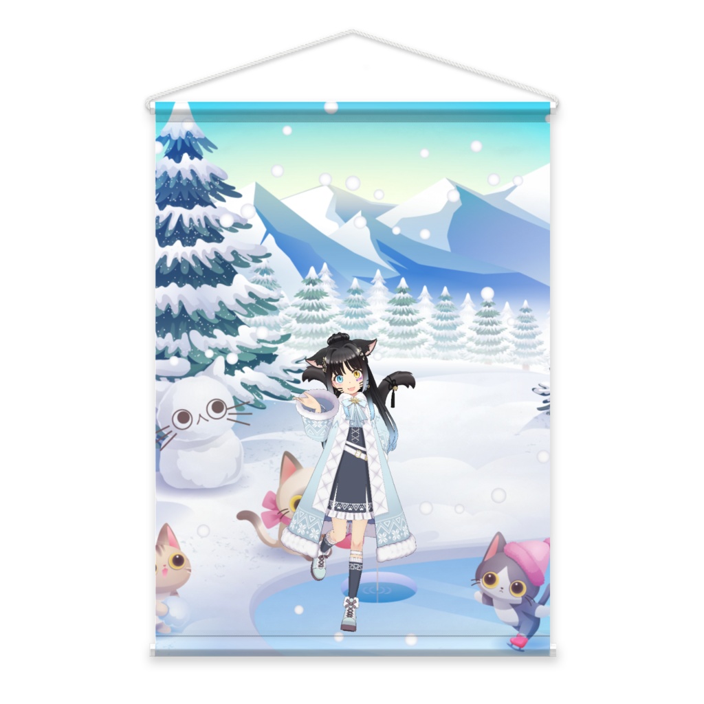 【猫音 心愛】3月生誕祭記念日-タペストリー-G1495