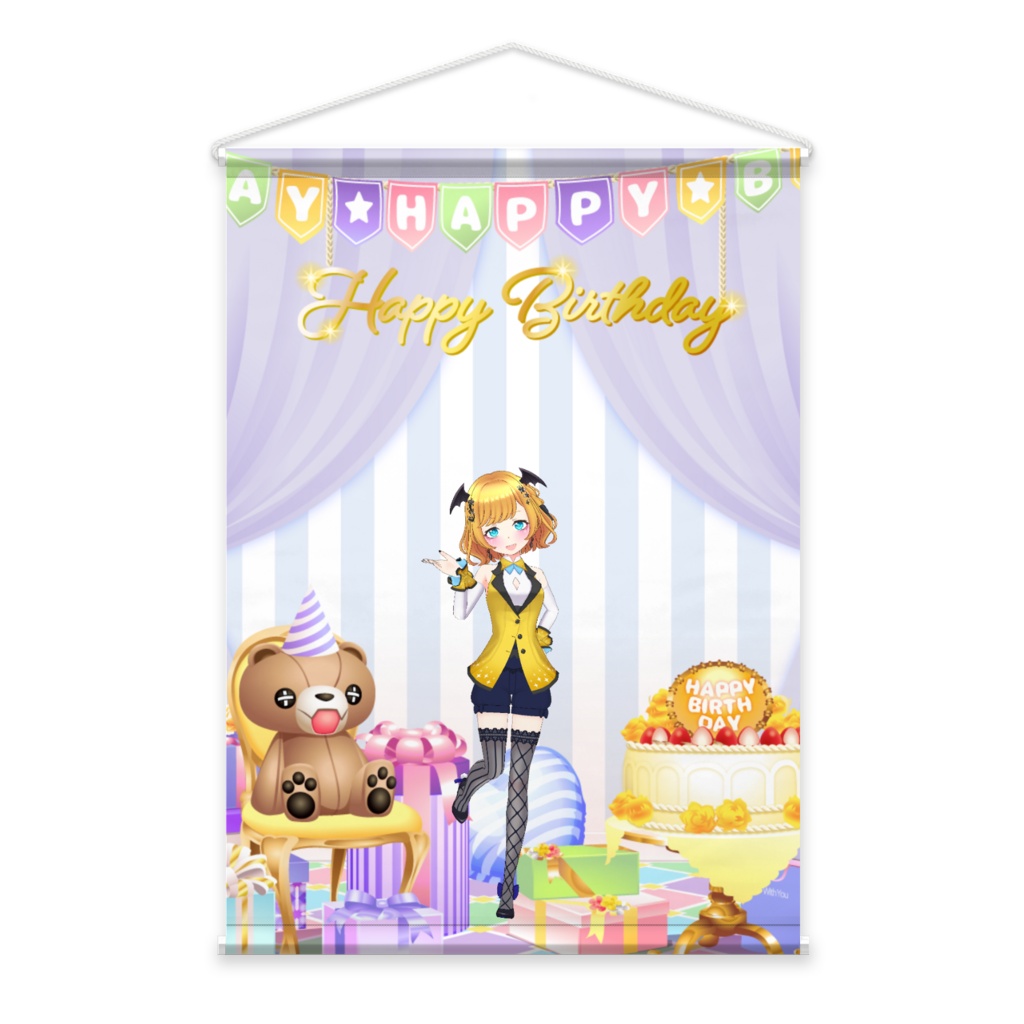 【月森くるみ】3月生誕祭記念日-タペストリー-G1442