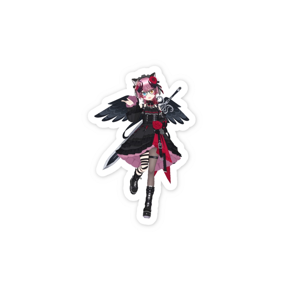 【黒姫みいな。】3月生誕祭記念日-スマホステッカー-G1406