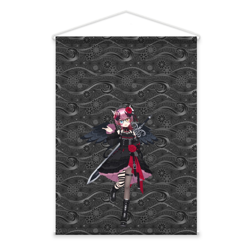 【黒姫みいな。】3月生誕祭記念日-タペストリー-G1406