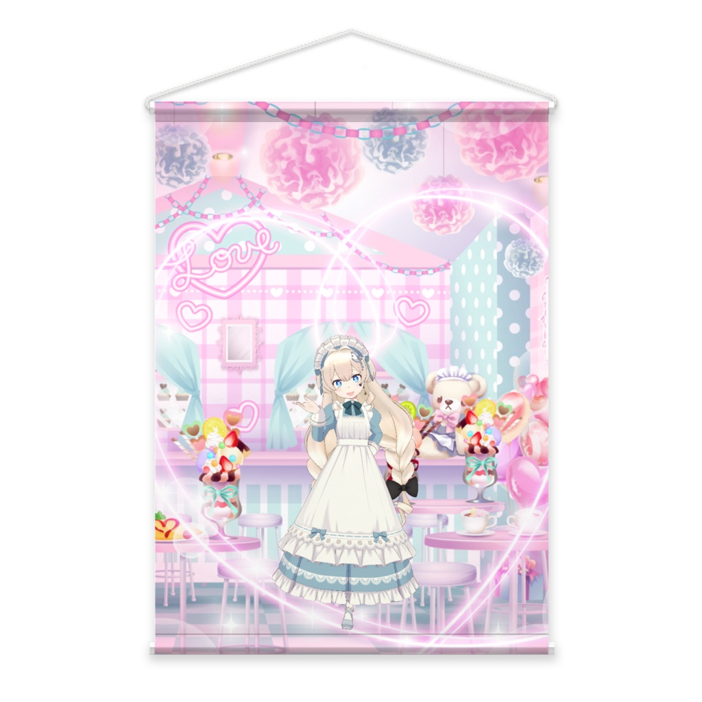 【きーにゃん】3月生誕祭記念日-タペストリー-G1383