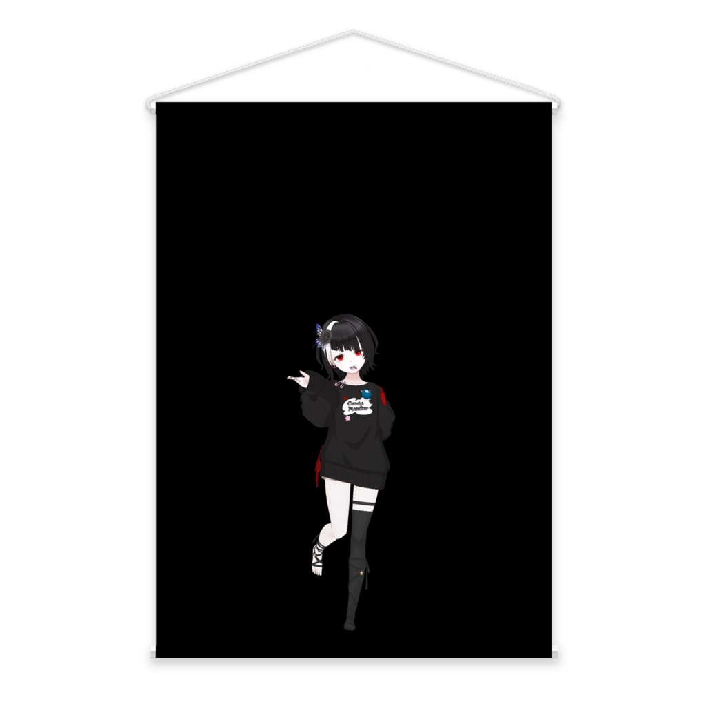 【聖園　黒】3月生誕祭記念日-タペストリー-G1365