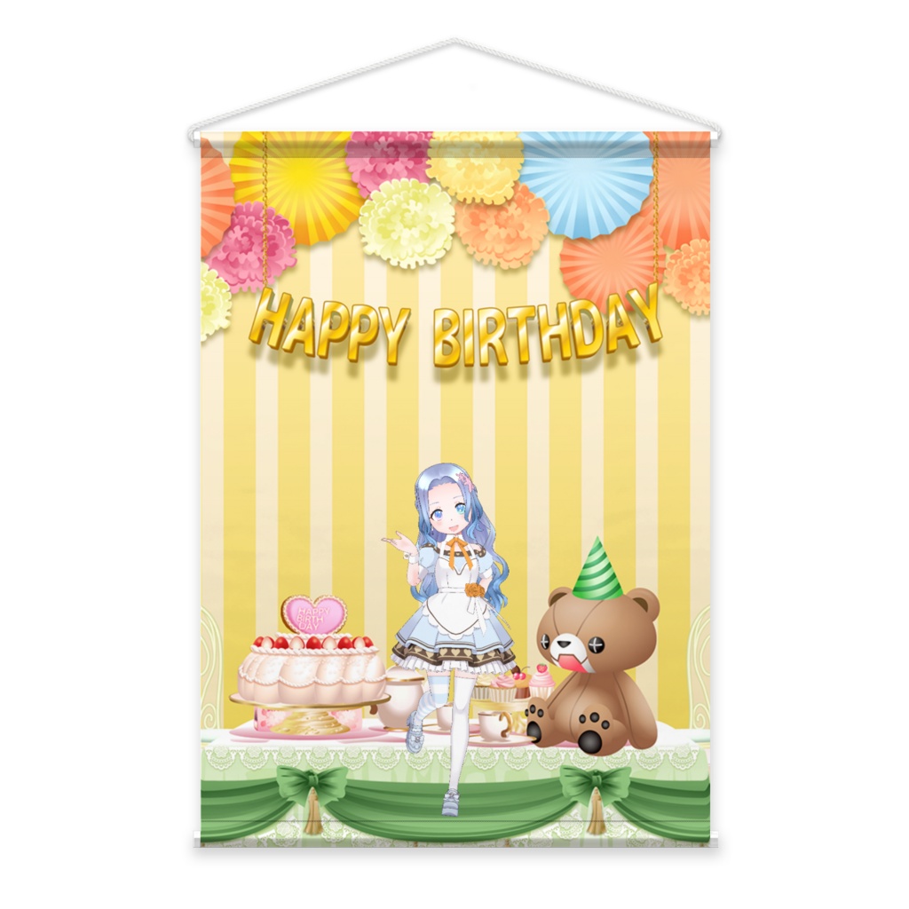 【アクア】3月生誕祭記念日-タペストリー-G1357