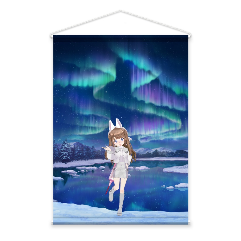 【うさぎ  野良】3月生誕祭記念日-タペストリー-G1304