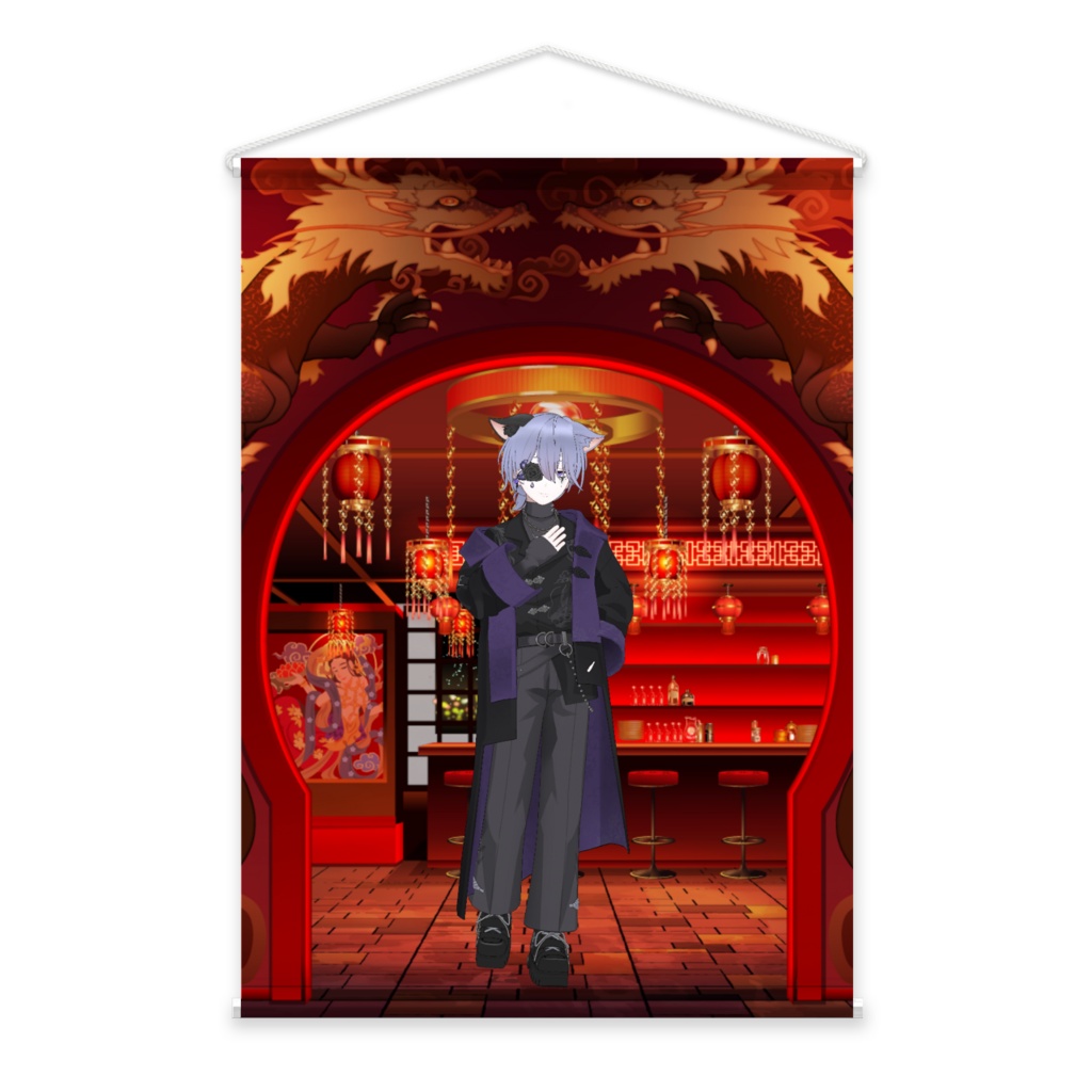 【彩伽織 夜魅】3月生誕祭記念日-タペストリー-G1302