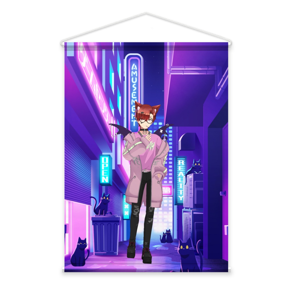 【神喰マート】3月生誕祭記念日-タペストリー-G1286