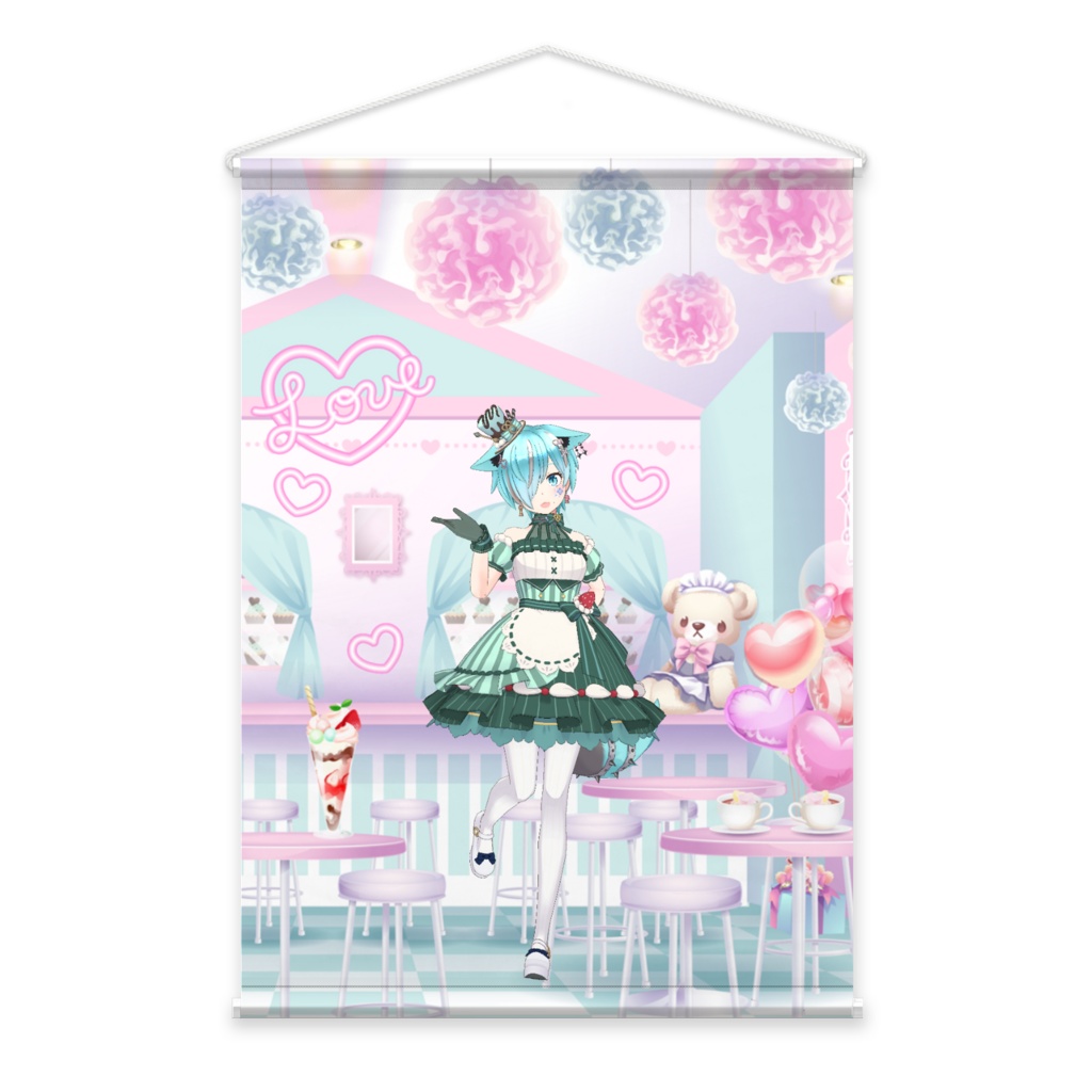 【紫灯 千那】3月生誕祭記念日-タペストリー-G1252