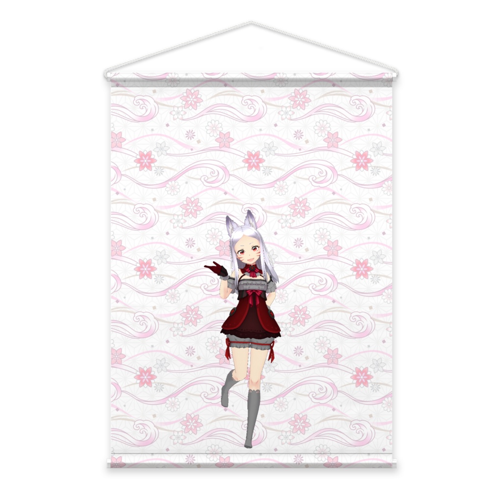 【シロ (妖狐)】3月生誕祭記念日-タペストリー-G1213