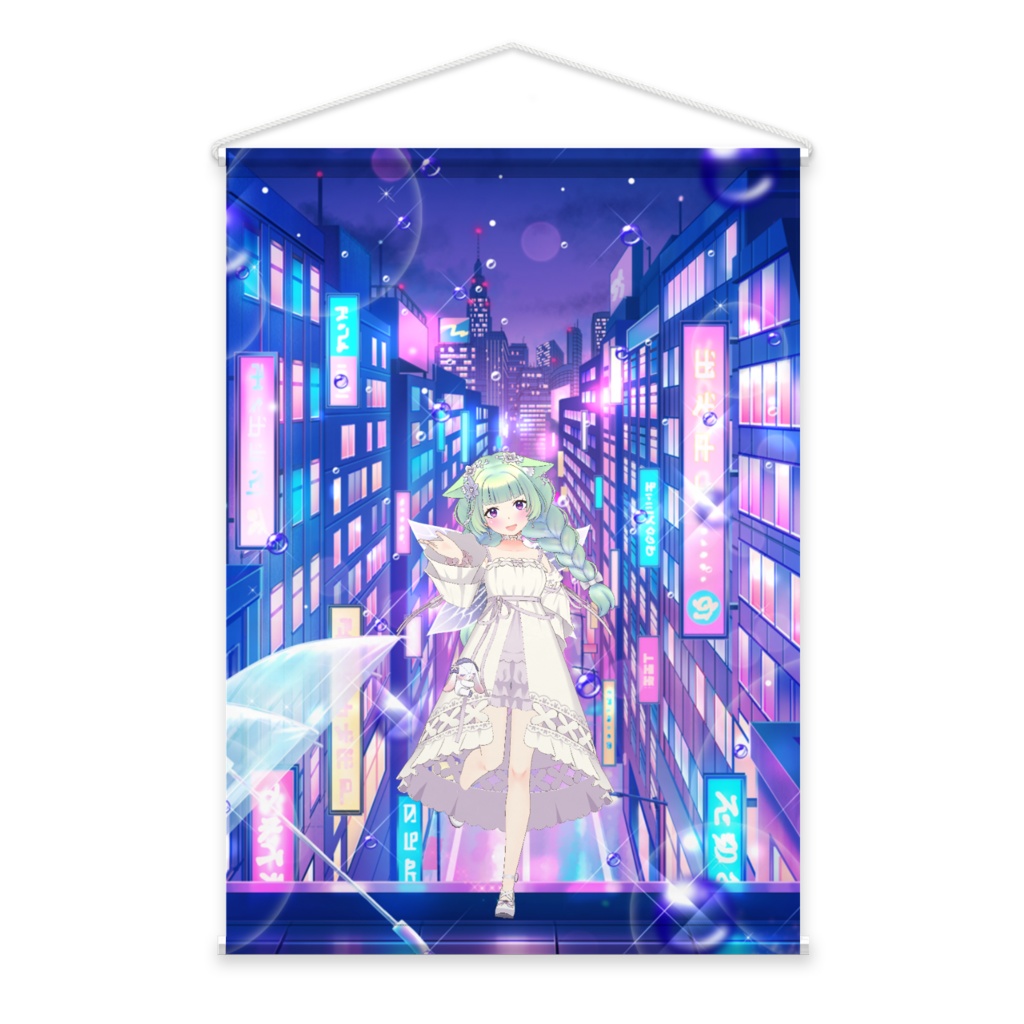 【夜雨さくら】3月生誕祭記念日-タペストリー-G1046