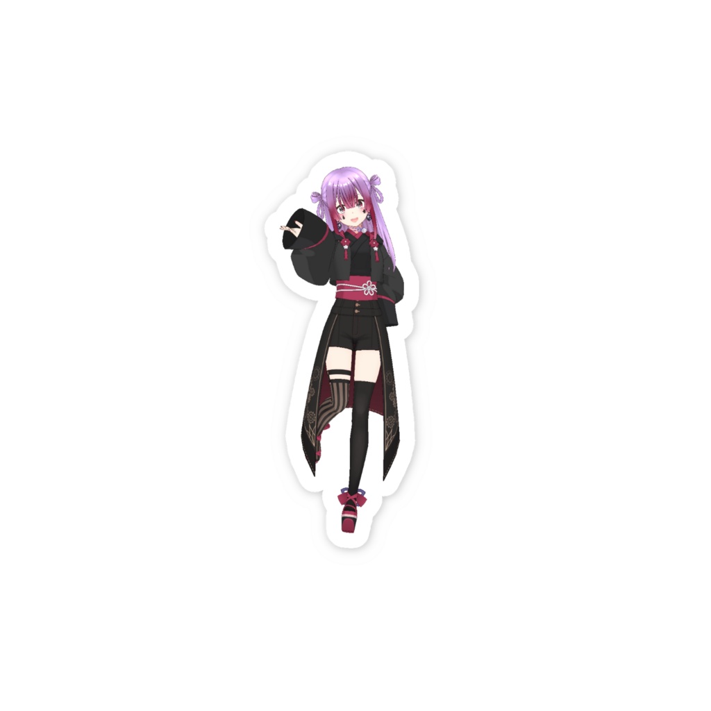 【音桜 夜月】3月生誕祭記念日-スマホステッカー-G1007