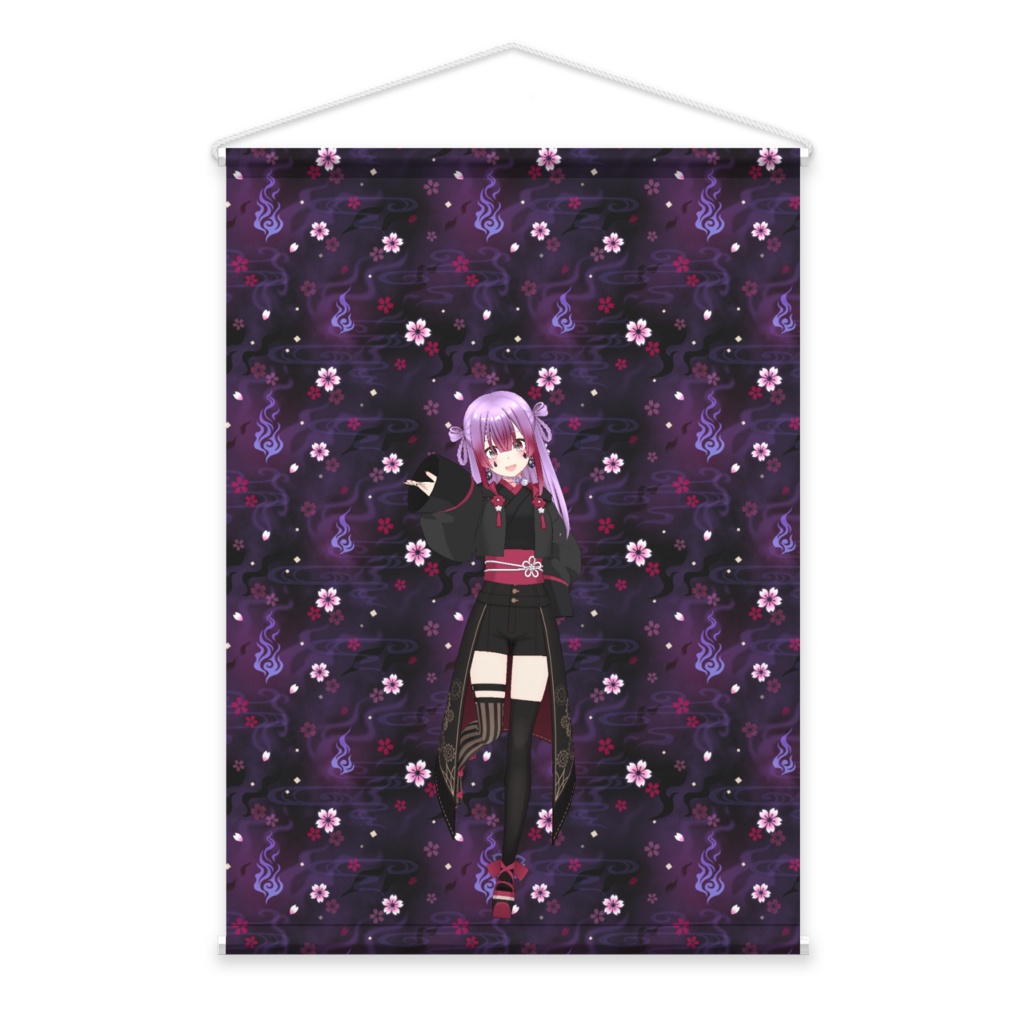 【音桜 夜月】3月生誕祭記念日-タペストリー-G1007