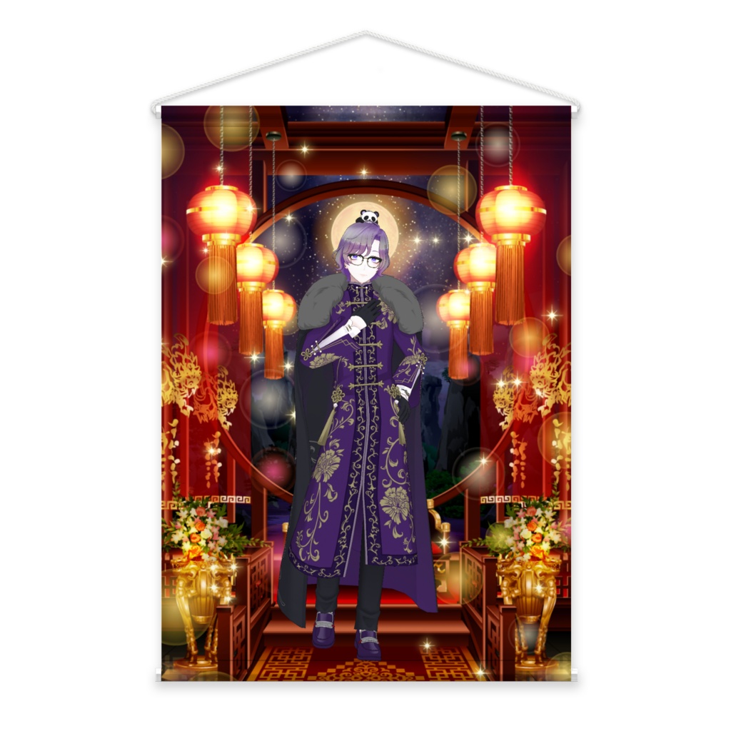 【熊猫 楼】3月生誕祭記念日-タペストリー-G1006