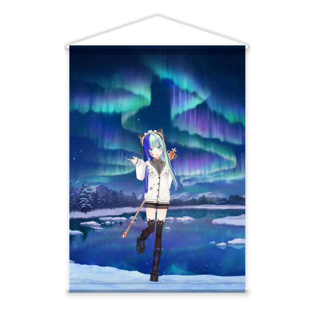 【猫夜ななち】3月生誕祭記念日-タペストリー-G0932