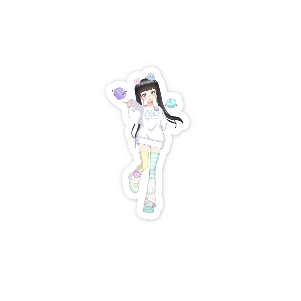 【千茶(せちゃ)】3月生誕祭記念日-スマホステッカー-G0895