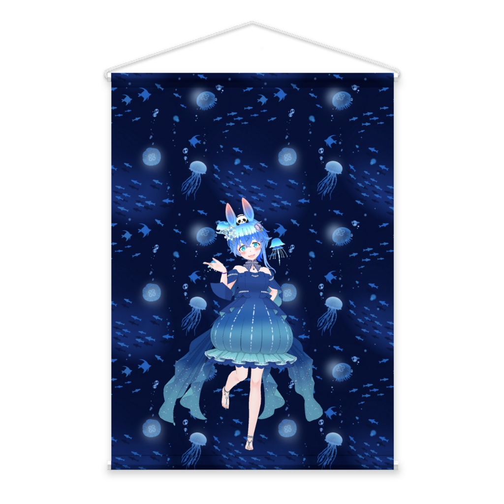 【水桜 兎々】3月生誕祭記念日-タペストリー-G0855