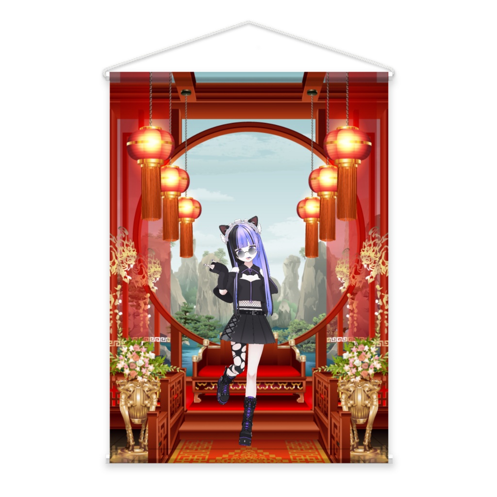 【ねこネコ】3月生誕祭記念日-タペストリー-G0811