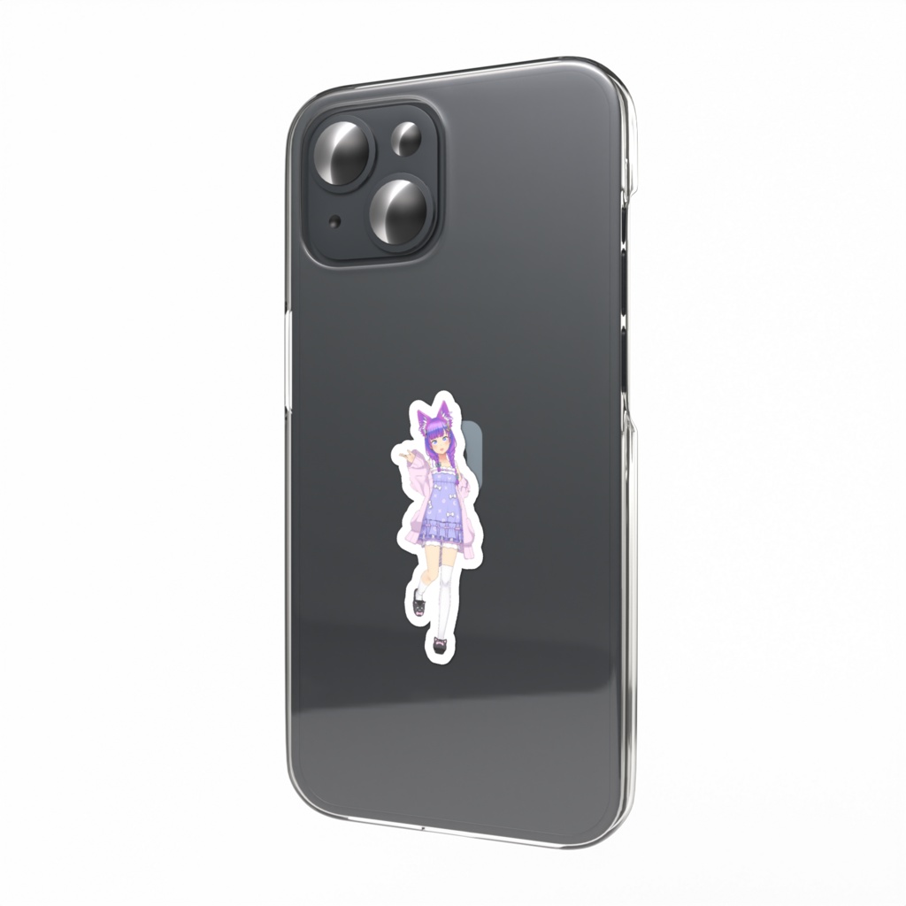 【紫狐】3月生誕祭記念日-スマホステッカー-G0772