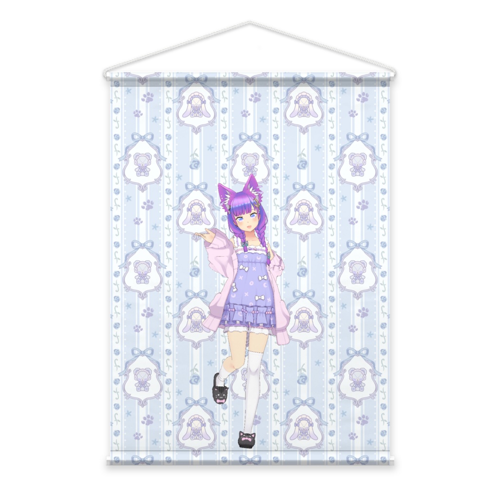 【紫狐】3月生誕祭記念日-タペストリー-G0772