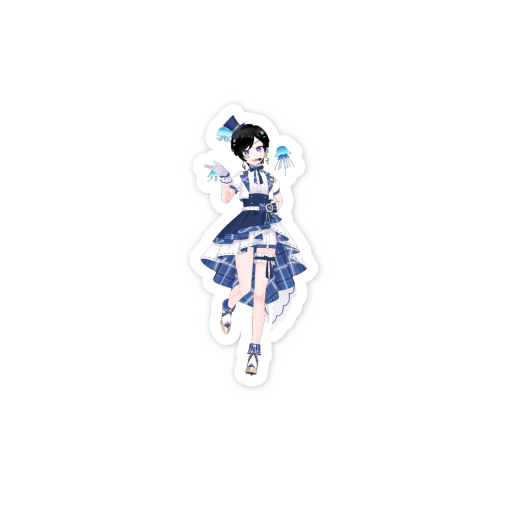 【煤雪 弥生】3月生誕祭記念日-スマホステッカー-G0740