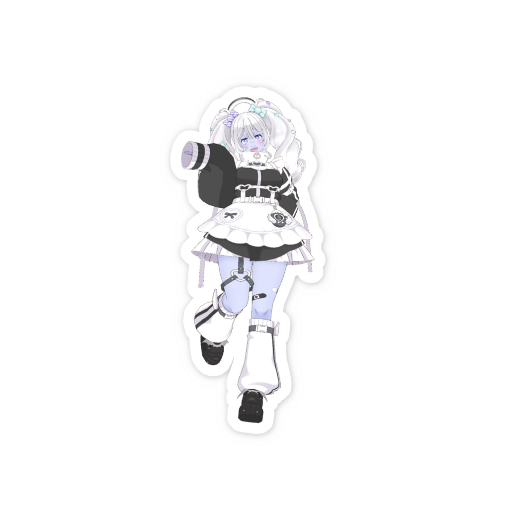 【屈強人妻メイド】3月生誕祭記念日-スマホステッカー-G0599