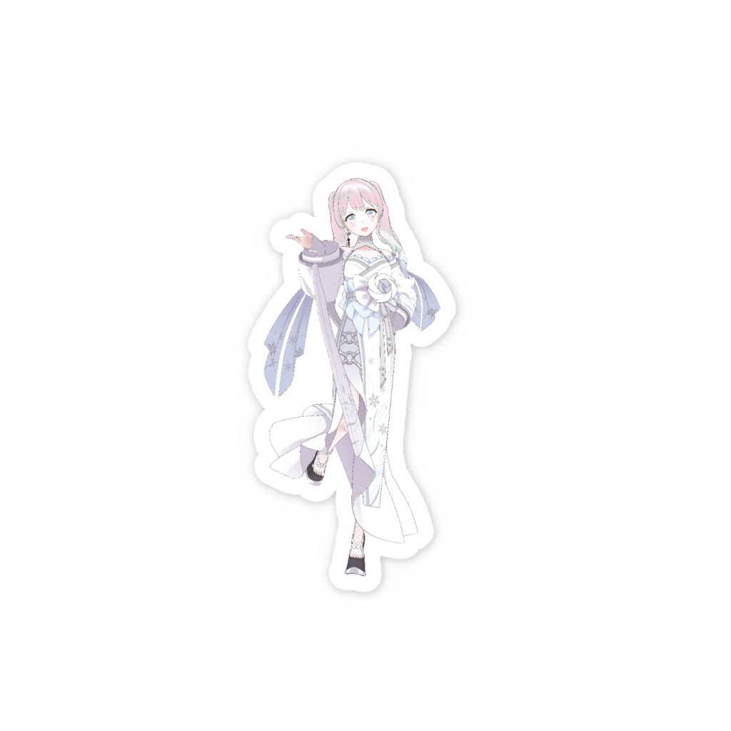 【季節外れの夜桜】3月生誕祭記念日-スマホステッカー-G0567