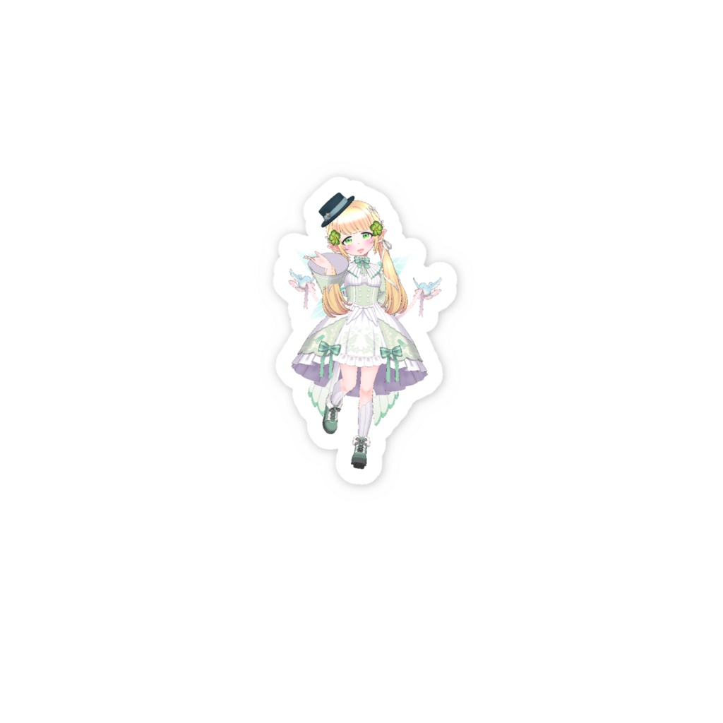 【小花ぽぷり】3月生誕祭記念日-スマホステッカー-G0454