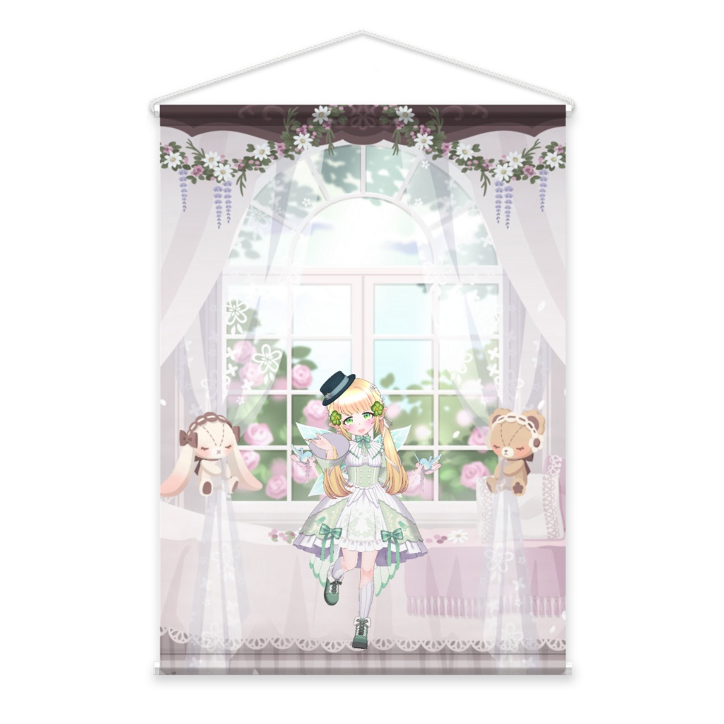 【小花ぽぷり】3月生誕祭記念日-タペストリー-G0454