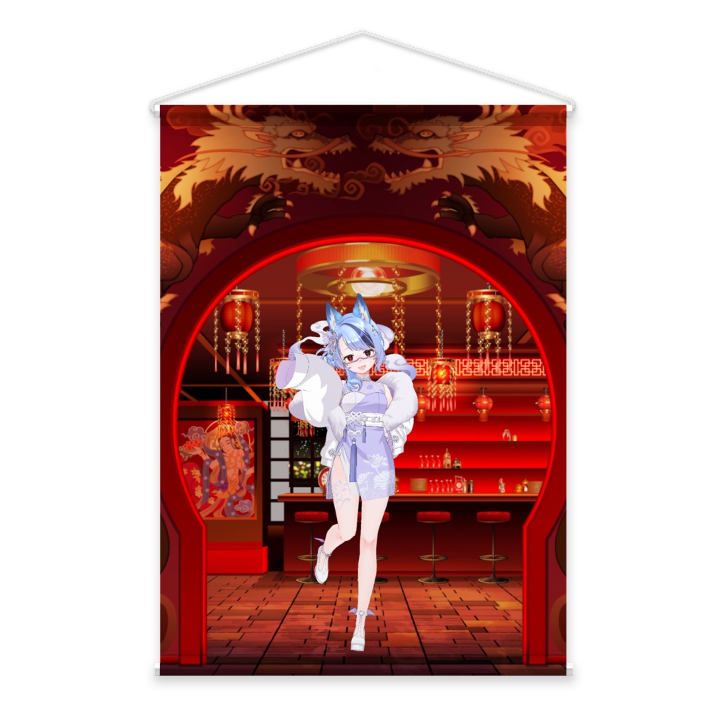 【稲荷あくあ】3月生誕祭記念日-タペストリー-G0446