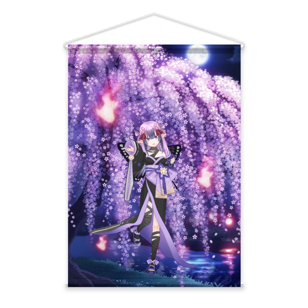 【夜桜ハル】3月生誕祭記念日-タペストリー-G0416