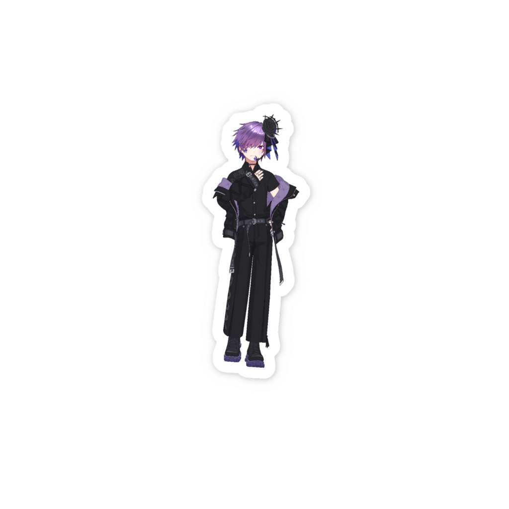 【闇夜もる】3月生誕祭記念日-スマホステッカー-G0276