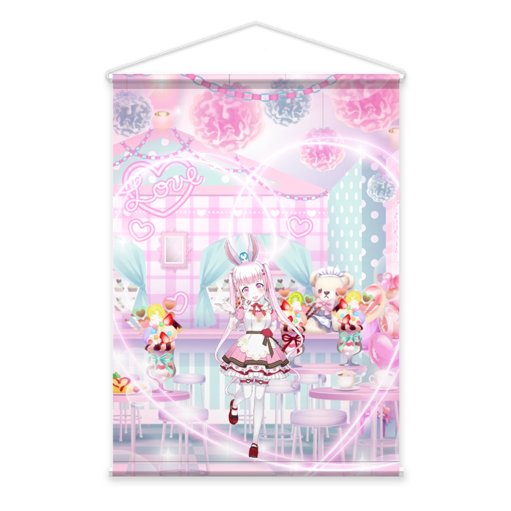 【ももぴょん】3月生誕祭記念日-タペストリー-G0222