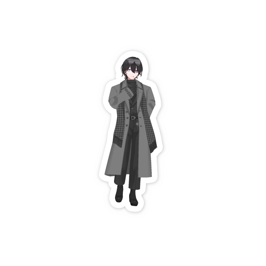 【夜烏くろめ】3月生誕祭記念日-スマホステッカー-G0204