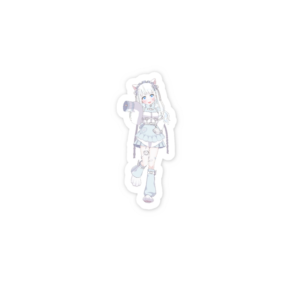 【月紬 茉白】3月生誕祭記念日-スマホステッカー-G0174