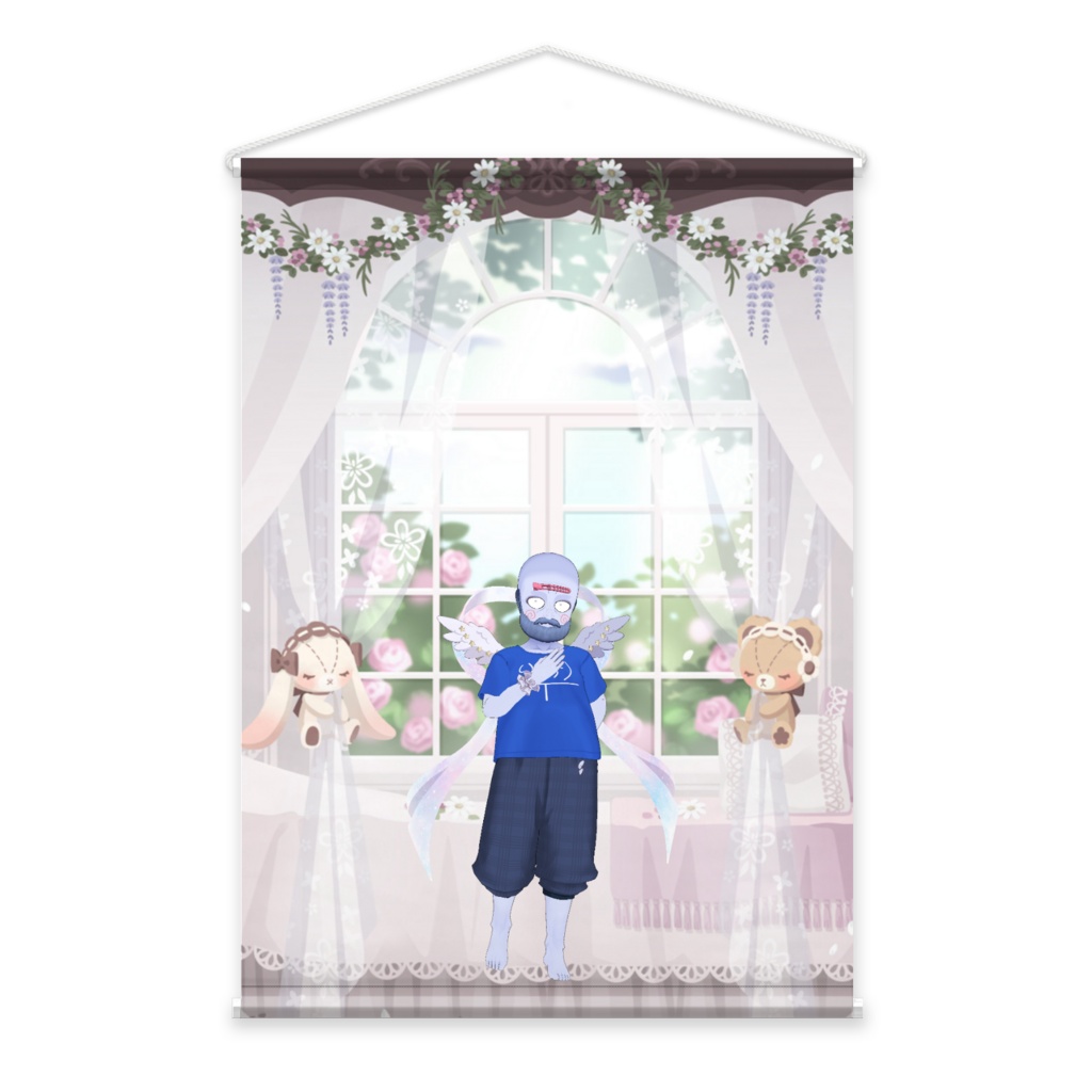 【パペットジュンジュン】3月生誕祭記念日-タペストリー-G0172