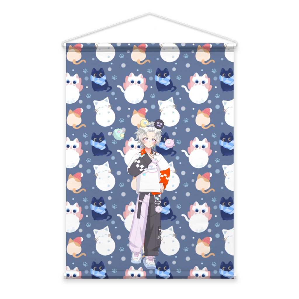 【白野くま】3月生誕祭記念日-タペストリー-G0147