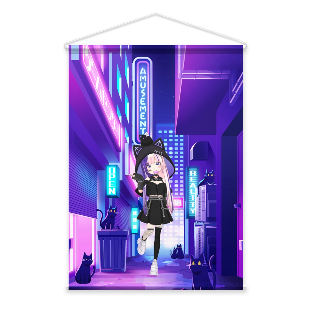 【來紫 水晶】4月生誕祭記念日-タペストリー-G1189