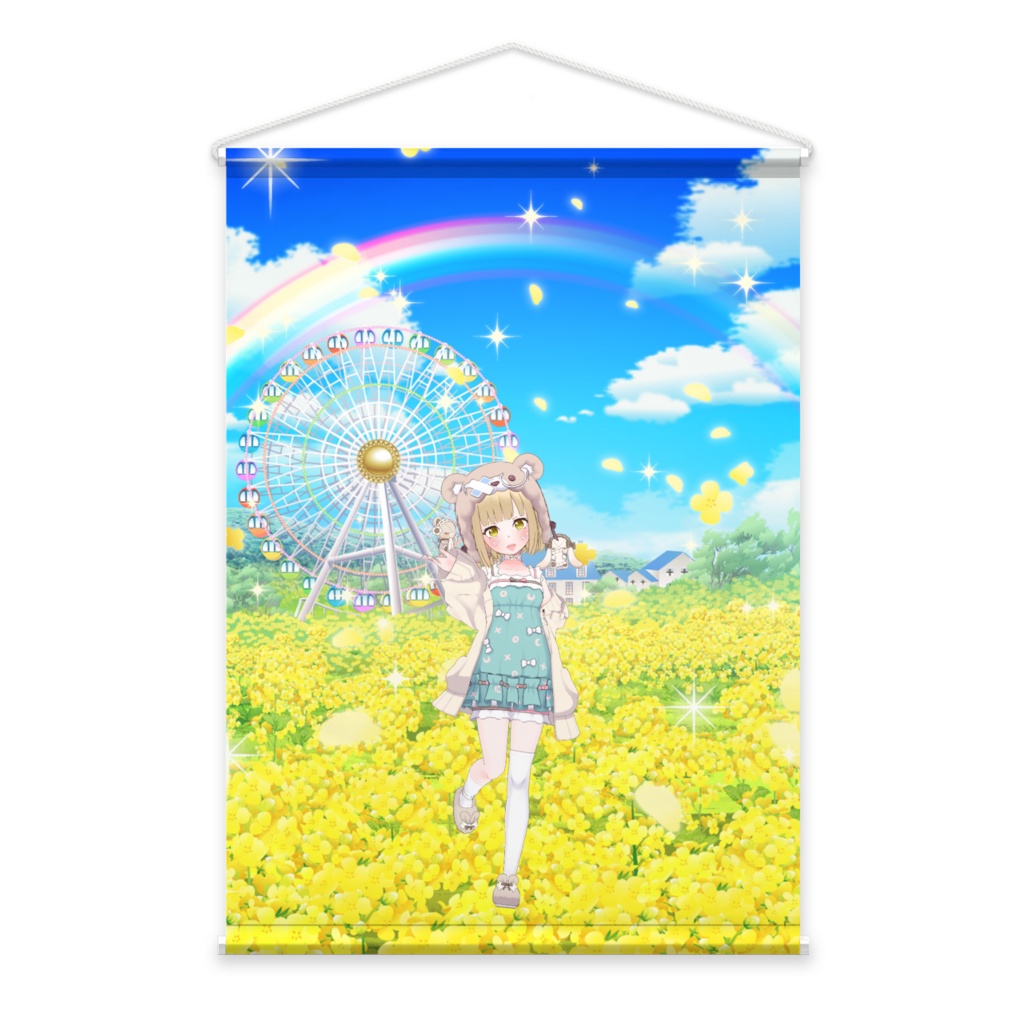 【蜂蜜ﾌﾟｰ】4月生誕祭記念日-タペストリー-G1099