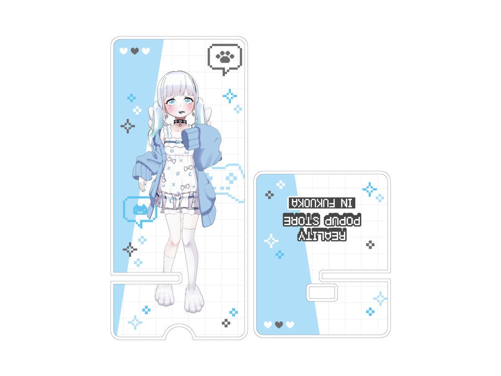 【雪白んた】アクリルスマホスタンド