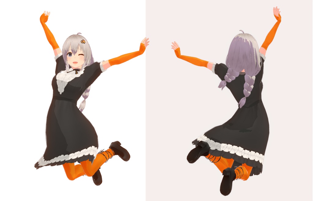 【着せ替え機能対応】非公式3D紲星あかり【.vrm/.vroid/.xvroid】