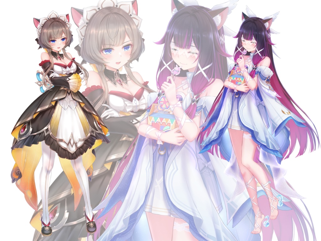 C108　祈月の夜コロサンアクリルスタンド +C106水着胡桃アクスタ
